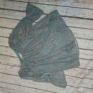 Boho Open Sleeve Bell Sleeve Girl's Top